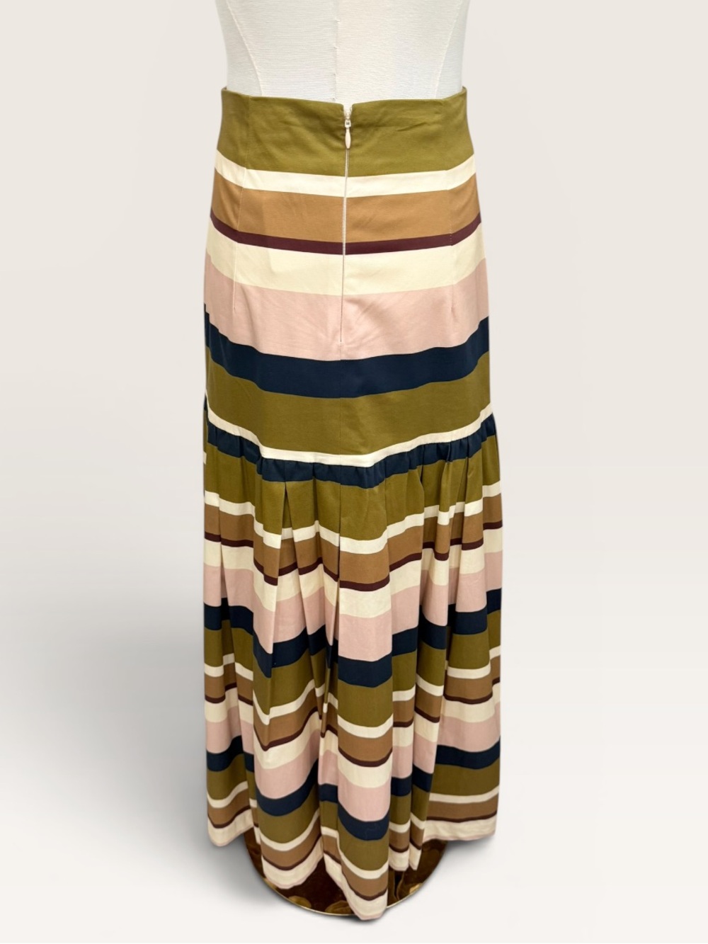 Antonio Melani x Style Bungalow The Town Sateen Stripe A Line Midi Skirt NWT - Picture 9 of 16
